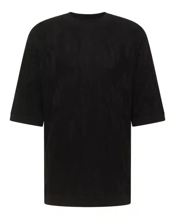 Carlo Colucci T-shirt - Oversized Knit Tee Black