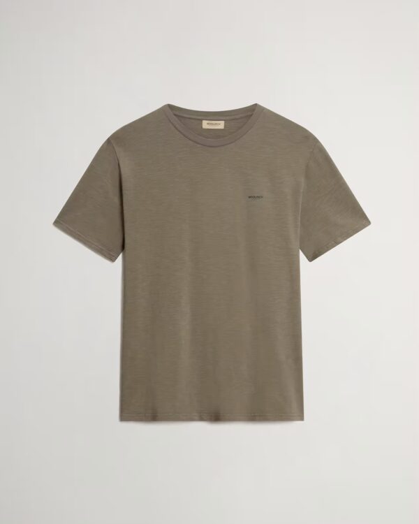 Woolrich T-Shirt - Slub Logo T-shirt Smokey Olive