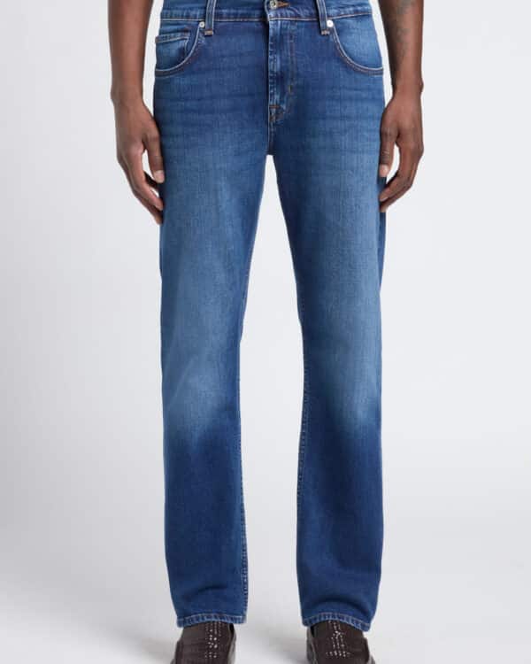 7 For All Mankind Jeans - The Straight Indigo Burnt Blue