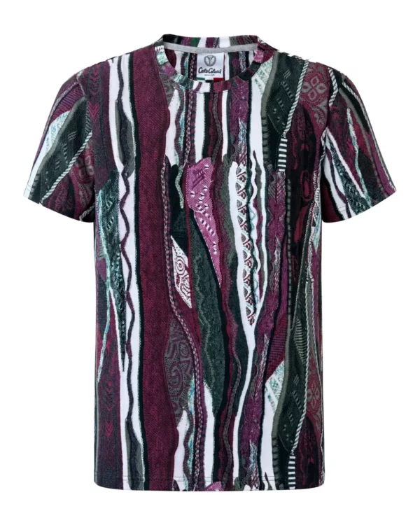Carlo Colucci T-shirt - Knit Print Story Red