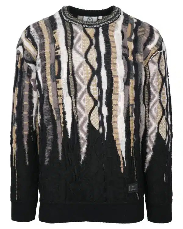 Carlo Colucci Trui - Oversized Fluffy 3D Knit Black