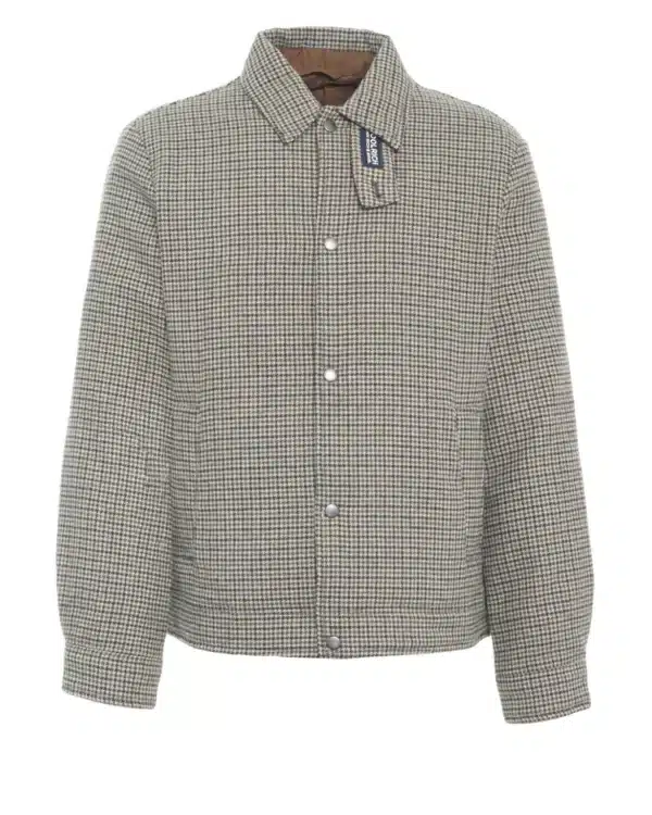 Woolrich Jas - Wool Check Keating Shirt Jacket Brown Pied De Poule